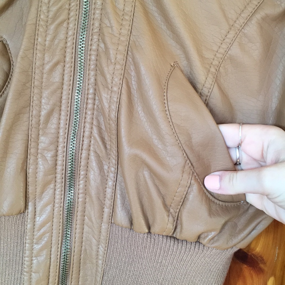 Tan Leather Jacket - Picture 3 of 6